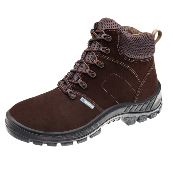 Bota Amarrar Bico PVC Marluvas 50B26BP Nobuck Marrom