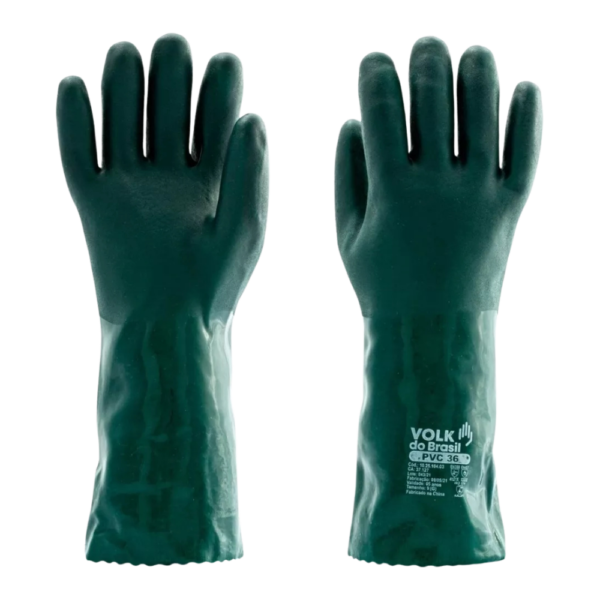 Luva Volk PVC 36 Verde Palma Áspera