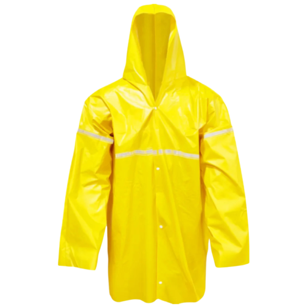 Capa de Chuva Brascamp PVC Plus Forrada Amarela Com Refletivo