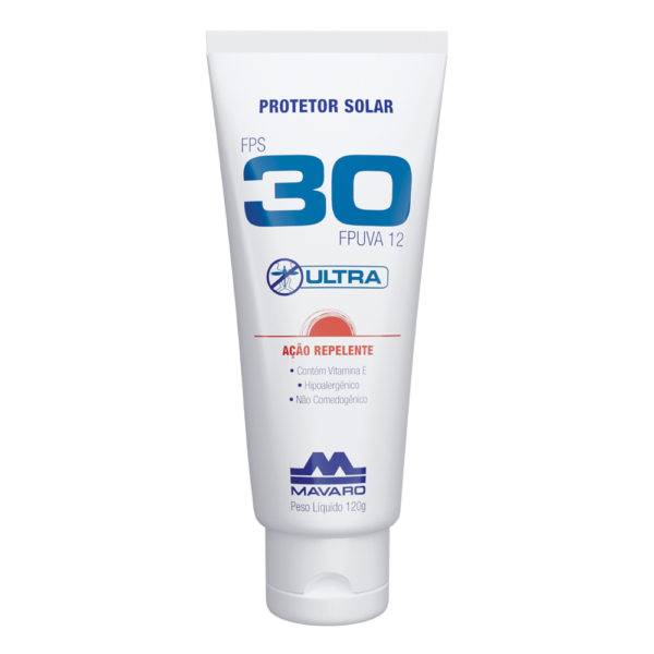 Protetor Solar FPS30 com Repelente 120g Ultra Mavaro