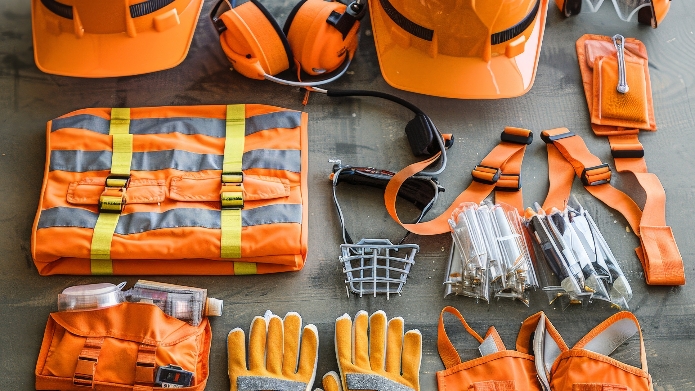 Conjunto de equipamentos de proteção individual (EPIs) com Certificado de Aprovação, seguindo as normas da NR 06.